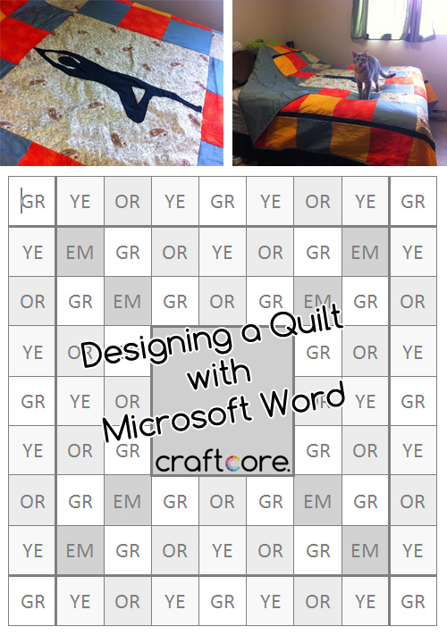 Designing a Quilt with MIcrosoft Word - Craftcore Tutorial