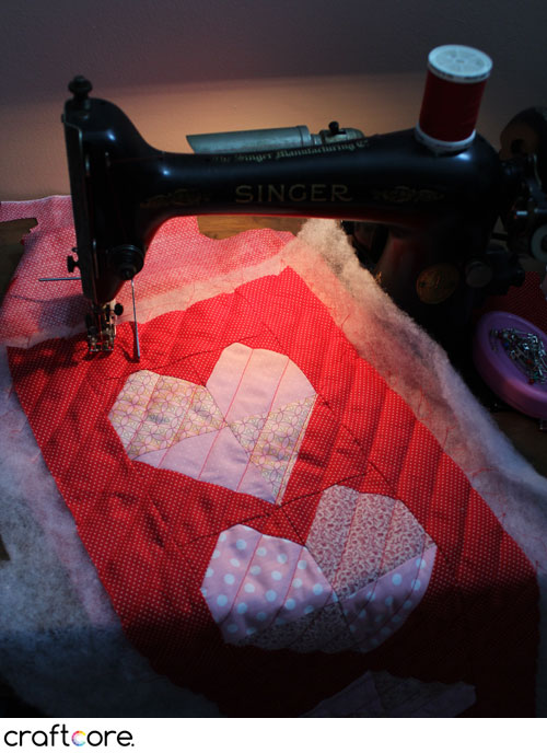 Mirroed Heart Table Runner for Valentine's Day